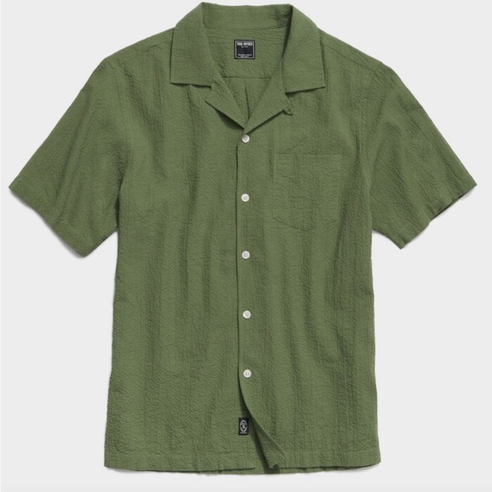 TODD SNYDER SEERSUCKER COLLARED BUTTON UP